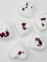 Load image into Gallery viewer, Organic  Rose Heart Bath Bomb
